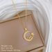 Star 【 】 Moon Light Luxury Charm Gorgeous Full Diamond Necklace Women's Versatile Clavicle Titanium Steel Chain 【 】_ipsvogv.com