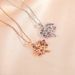 Light Luxury Fashion Rainbow Lucky Necklace For Women With Micro Inlaid Zircon Life Tree Pendant, Titanium Steel Lock_ipsvogv.com