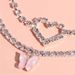 Explosions Rhinestone Butterfly Love Anklet Set Fashion Beach Trend Single Row Alloy Anklet_ipsvogv.com
