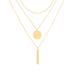 New Round Smooth Geometric Rectangular Layered Necklace, Fashionable And Simple Layering Explosive Item_ipsvogv.com