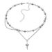 Ice Crack Beads Four Pointed Star Double Layered Bracelet Cold Style Personality Accessories Trendy Hip Hop Titanium Steel Hand Jewelry_ipsvogv.com