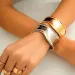 Hiphop Rock Punk Couple European American Cuff Bangle Personality Versatile Fashion Alloy Cuffs Irregular Wide Edition_ipsvogv.com