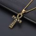hot selling men and women retro stainless steel cross pendant ancient Egypt meaning hip hop titanium steel necklace_ipsvogv.com