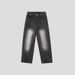 Men's Clothing Pleated distressed design jeans high street trendy loose straight pants retro high end micro elastic _ipsvogv.com