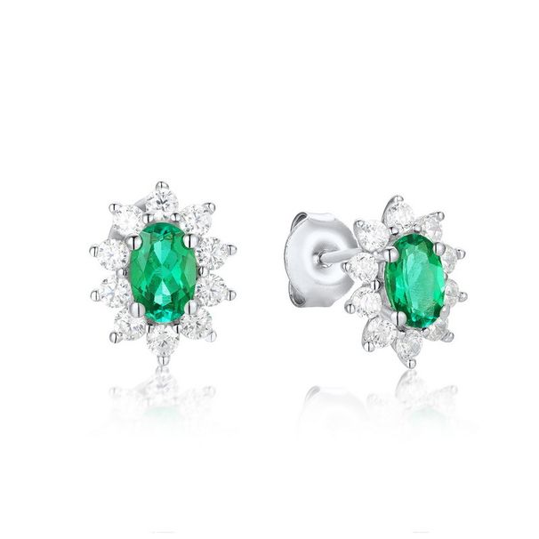Willson Jewelry Cultivated Emerald Earrings S925 Silver Earrings Women's Temperament Niche Design Jewelry_ipsvogv.com
