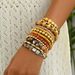 Geometric New Style Multi layer for Women's Niche Skewer, Stone Design, High quality Handstring, Versatile Bracelet Set_ipsvogv.com