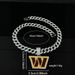 Fashion Trend Letter W Rugby Team Necklace Accessories Men's Hip Hop Full Diamond Cuban Chain_ipsvogv.com