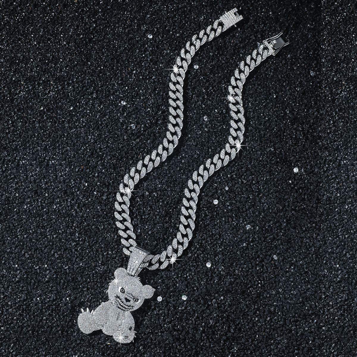 New Personalized Men's Hip Hop Animal Bear Pendant Necklace_ipsvogv.com