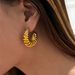 Fashionable Niche INS Retro C Hoop Gear Design Gypsy Earrings_ipsvogv.com