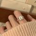 Geometric Minimalist Plain Women's Sweet Cool Style, Layered And Personalized Open Mouth Ring, Ins Niche Design, Index_ipsvogv.com