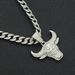 Hip hop 3D Diamond Bull Head Pendant Cuban Large Gold Chain Cool Punk Trendy Wearing Necklace_ipsvogv.com