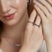 Love color zirconium ring female S925 silver inlaid color gem finger ring fashion all match_ipsvogv.com