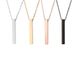 hot selling fashion creative smooth geometric rectangular stainless steel necklace simple niche pendant jewelry_ipsvogv.com