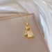 Key 【 】 Love Lock Light Luxury Charm Gorgeous Full Diamond Necklace Women's Versatile Clavicle Titanium Steel Chain 【 】_ipsvogv.com