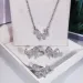 Fashion Cute Bow Pendant Necklace Earrings Brilliant Sterling Sier Bowknot Designer Necklaces sailormoon Choker Women_ipsvogv.com