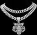 Ice Out Lion Tiger Head Handmade Custom For Men Micro-inlaid Hip Hop Big Pendant Men's Necklace_ipsvogv.com