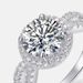 Brilliant moissanite ring S925 silver full of colored diamonds engagement ring female fashion simple Chinese Valentine's Day gift_ipsvogv.com