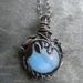 Moonstone Necklace, Female Personality, Leaf Wrapped Pendant, Bohemian Style Necklace_ipsvogv.com