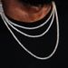 Fashion Basic 3mm Zircon Necklace Hip Hop Tennis Chain Trend_ipsvogv.com