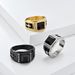 Diamond cross gem titanium steel ring men's personality retro hip hop trendy ring finger jewelry_ipsvogv.com