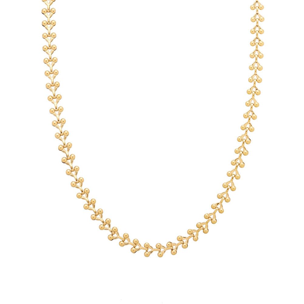 Women's Jewelry Set Fashion Retro Style Titanium Steel New Wheat Ear Geometry Five Chain Necklaces_ipsvogv.com