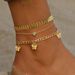 personality retro thick chain anklet set ins cold style retro anklet bracelet set female_ipsvogv.com