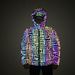Men's Clothing winter new circuit pattern colorful reflective cotton coat men's luminous fashion large size cotton coat men's clothing_ipsvogv.com