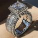 Alloy electroplating inlaid square zircon ring popular hand jewelry_ipsvogv.com