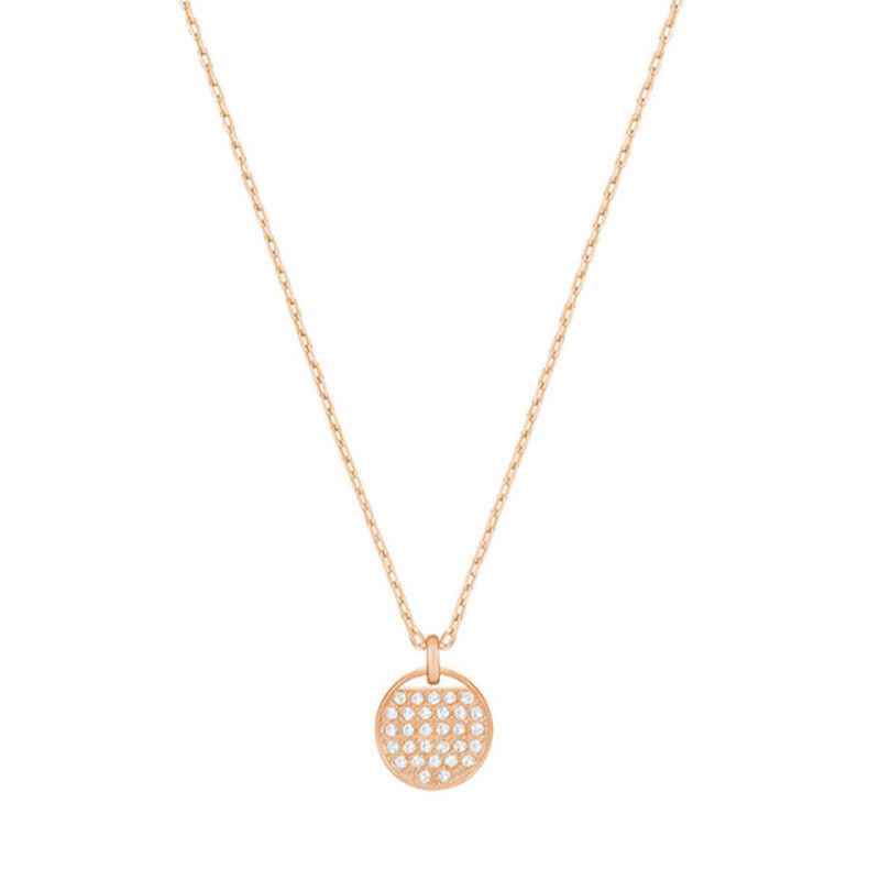 Rose Gold Small Racket Necklace Female Element Crystal Clavicle Necklace Female_ipsvogv.com