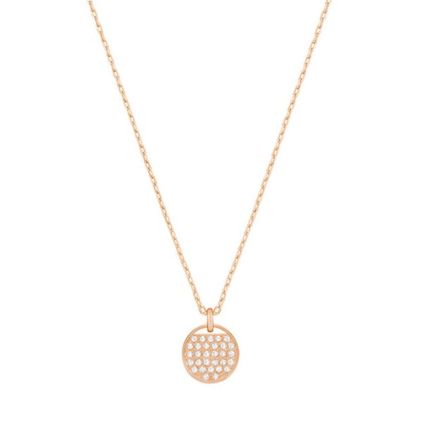 Rose Gold Small Racket Necklace Female Element Crystal Clavicle Necklace Female_ipsvogv.com