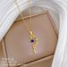 【 】 Star Moon Tassel Light Luxury Charm Gorgeous Full Diamond Necklace Women's Versatile Clavicle Chain Titanium Steel_ipsvogv.com
