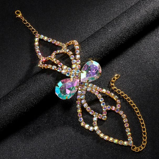 New Hollow Full Diamond Butterfly Bracelet Bridal Wedding Rhinestone Jewelry European And American Accessories Women's Bracelet_ipsvogv.com