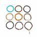 ethnic Stacking Beaded Elastic Bracelet Personalized Maillard Retro Bull Head Turquoise Round Bead Hand Jewelry_ipsvogv.com
