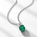 coval Cultivated Emerald Pendant Female S925 Silver Full Of Colored Gemstones Retro Clavicle Chain Retro_ipsvogv.com