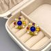 New Vintage colored glazed enamel pearl earrings with a fashionable and high-end feel_ipsvogv.com