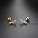Unisex geometric piercing ear bone studs for women single titanium steel round ball screw twist ball ear studs earrings_ipsvogv.com