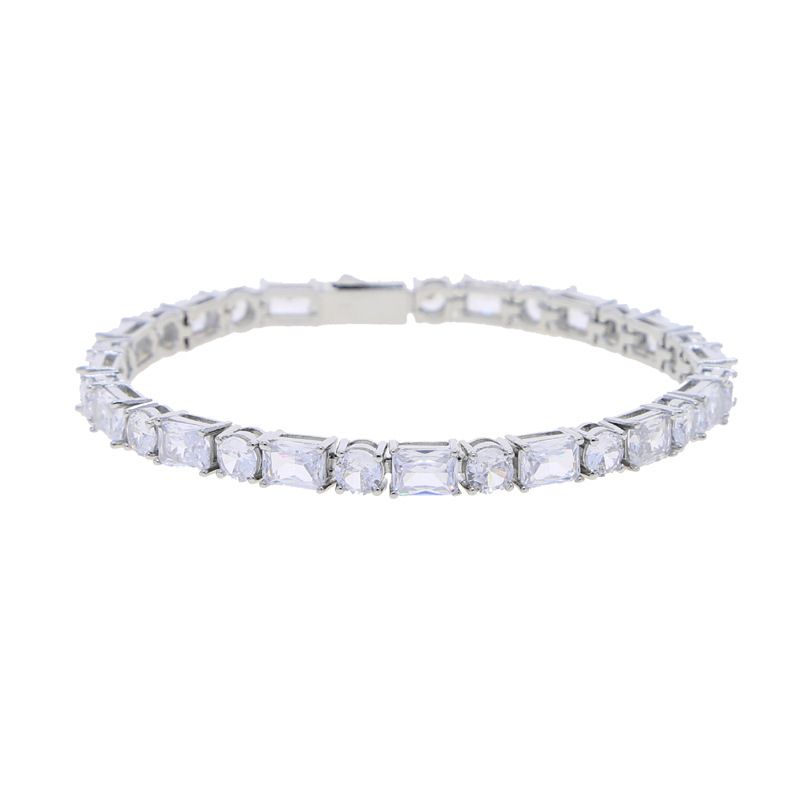 Men’s Jewelry Set Fashion Chain Necklaces Fashion Trend Zircon Tennis Chain Couple Style Hip Hop_ipsvogv.com