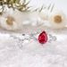 Sanjie's New 2025 Silver Paired Alloy Inlaid With Water Droplet Red Women's Wedding Ring_ipsvogv.com