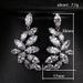 Cao Shi's Advanced Fashion Dinner Zircon Leaf Tassel Earrings with Versatile Style and Leaf Shape Earrings for Women_ipsvogv.com