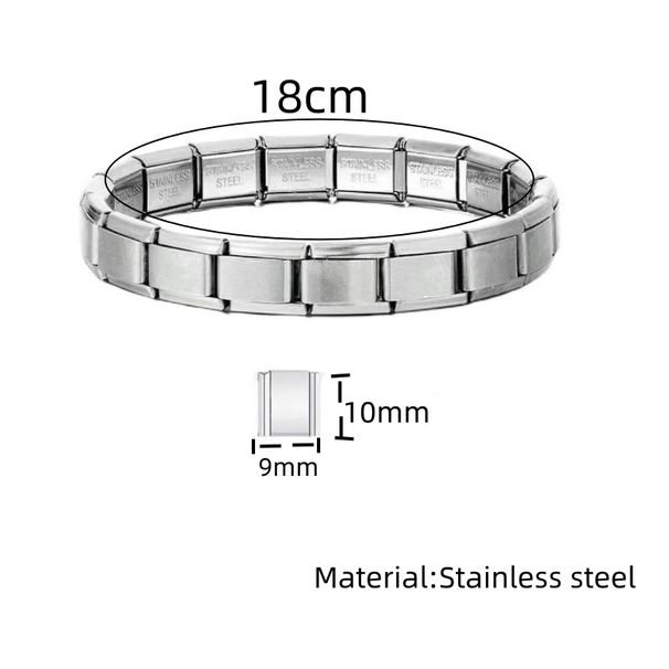 Stainless Steel Italian Modular Bracelet With Spliced Cubes Elastic Band Personality Niche Unisex Hand Jewelry_ipsvogv.com