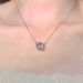 S Pure Silver Maic Necklace, Female Ins, Niche, Hih-end, Liht Luxury, Heart-shaped Moonstone Pendant, Not_ipsvogv.com