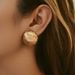 Heavy industry series niche color preserving design earrings personality exaggerated earrings copper plated with K real gold_ipsvogv.com