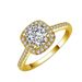 Classic High End Princess Square Bag Moissanite Wedding Engagement Female Ring Valentine's Day Gift Ring_ipsvogv.com