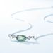 Geometric natural water grass agate necklace female S925 silver claw inlaid green moss clavicle chain retro_ipsvogv.com