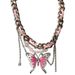 Pink Butterfly Choker Exaggerated Necklace Dopamine Design Necklace Y2k Yabby Clavicle Chain Niche Collar_ipsvogv.com