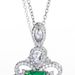 S925 Silver Cultured Emerald Pendant Female Retro Light Luxury Pendant Necklace_ipsvogv.com