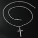 Hip-hop Cross Alloy Inlay Zircon Men's Pendant Necklace_ipsvogv.com