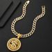 New Trendy Brand Necklace With Rotatable US Dollar Alloy Hip-hop Personalized Pendant Men's Jewelry_ipsvogv.com