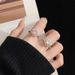 New Handheld Flower Set With Zircon Open Ring, Niche Design, Colorful Treasure Twisted Rope, Light Luxury And High-end_ipsvogv.com