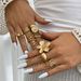 8-piece Set Of Starfish Scallop Ring Set, European And American Fashion Trend Niche Design Model Stage Catwalk Matching Accessories_ipsvogv.com